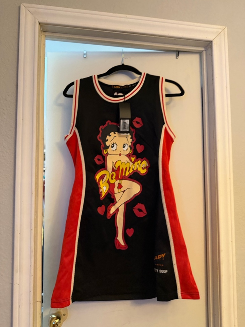 Betty Boop Black and Red Maxi Dress